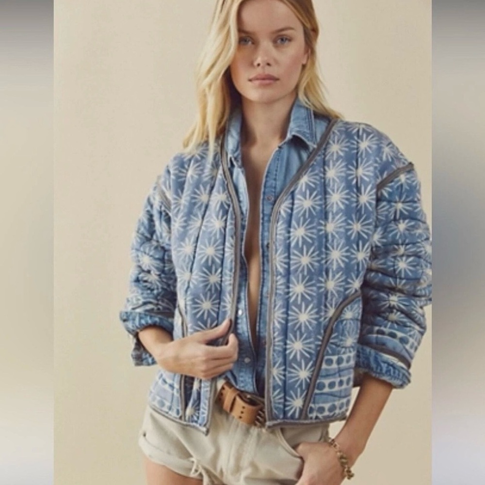 Free people - Blue Patterned Women's Jacket